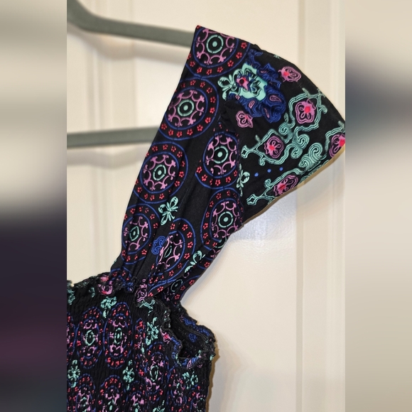 **5 for $20** Pure Energy Colorful Black Tiered Dress 2X fits like 1X - Picture 7 of 7